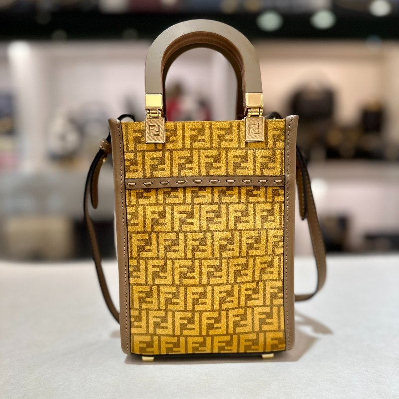 FENDI 雙F老花LOGO 手提斜背包 手袋-0