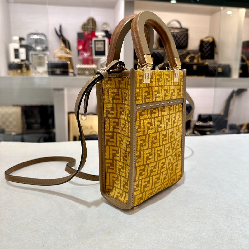 FENDI 雙F老花LOGO 手提斜背包 手袋-3