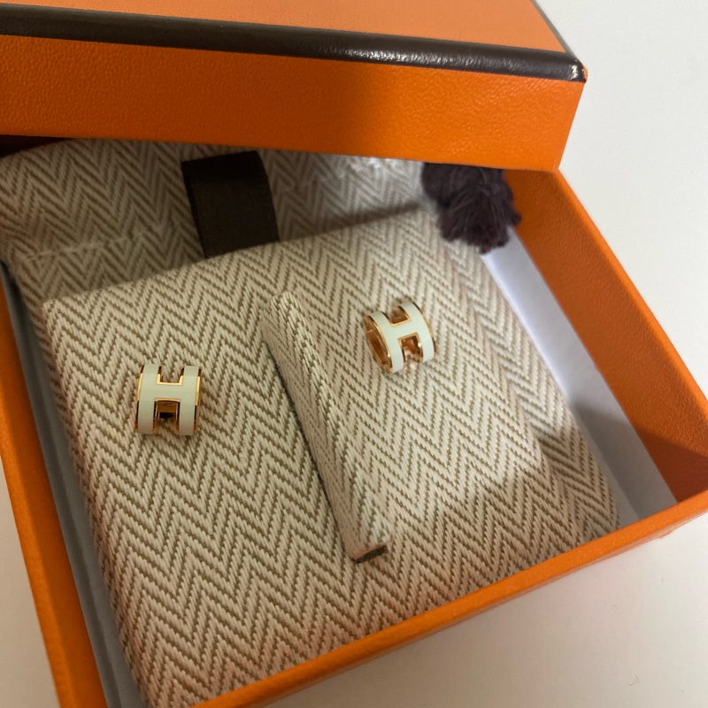 愛馬仕 Mini Pop H耳釘 氣泡綠配玫瑰金-2