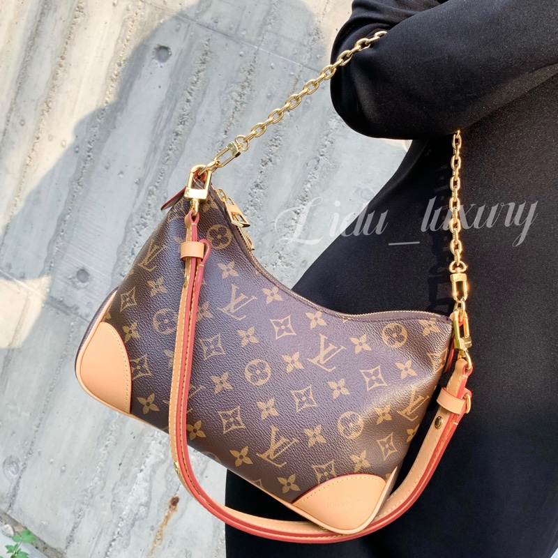 LV 路易威登 LOUIS VUITTON 字紋 BOULOGNE 牛角包 二用包 斜背包-1