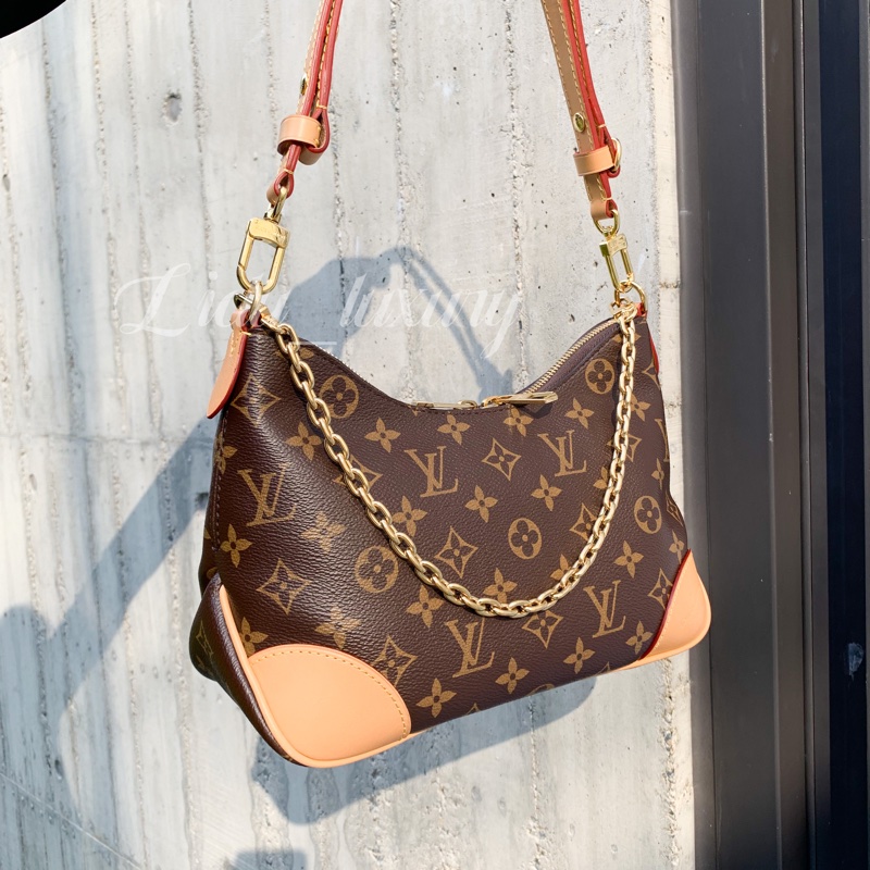 LV 路易威登 LOUIS VUITTON 字紋 BOULOGNE 牛角包 二用包 斜背包-2