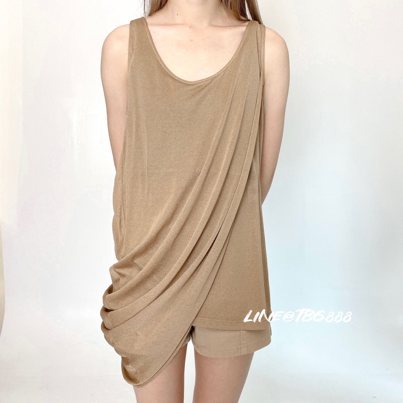 ALEXANDER MCQUEEN 假兩件雪紡背心-0