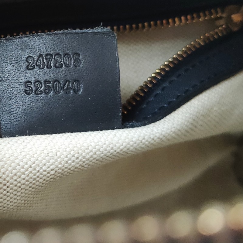 9成新正品gucci 經典Navy blue藍紅藍斜背波士頓包-15