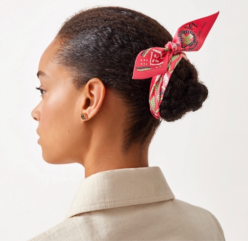 Hermes愛馬仕Twilly真絲絲巾Kelly en perles 珍珠凱莉包-1