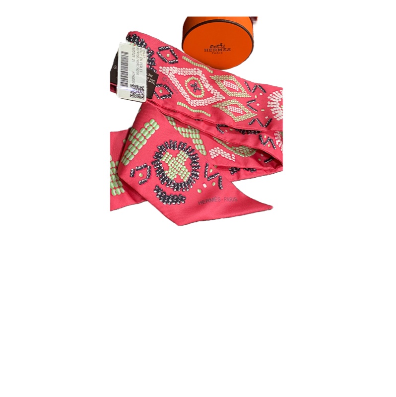 Hermes愛馬仕Twilly真絲絲巾Kelly en perles 珍珠凱莉包-3