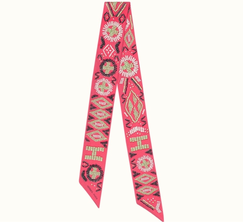 Hermes愛馬仕Twilly真絲絲巾Kelly en perles 珍珠凱莉包-6