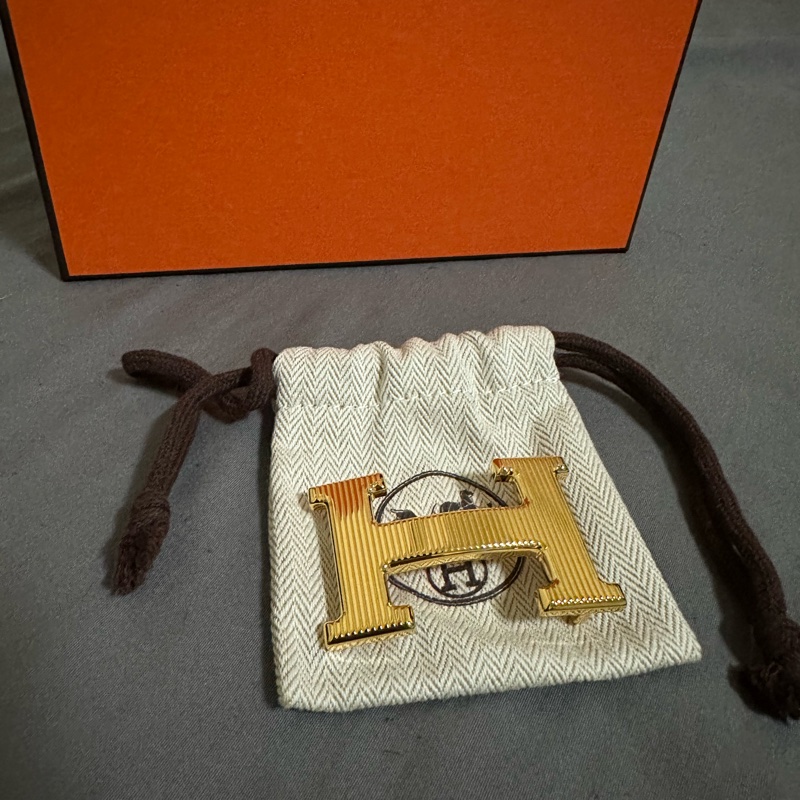 Hermes H STRIE皮帶釦&雙面皮腰帶32 MM-7
