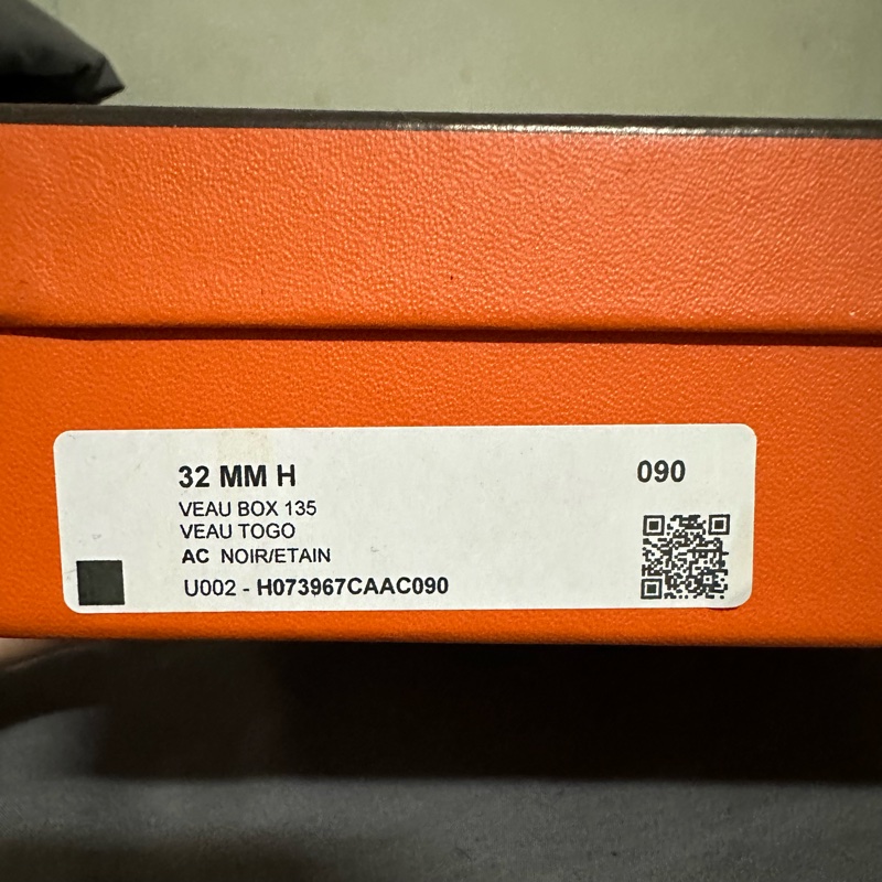 Hermes H STRIE皮帶釦&雙面皮腰帶32 MM-8