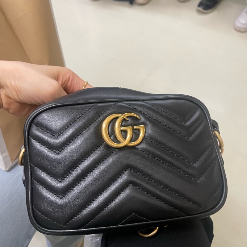 GUCCI 黑馬夢marmont 相機包 小款 mini-1