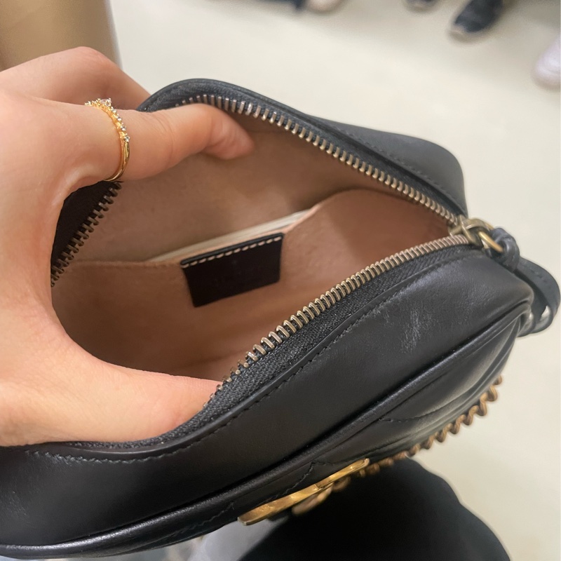 GUCCI 黑馬夢marmont 相機包 小款 mini-2