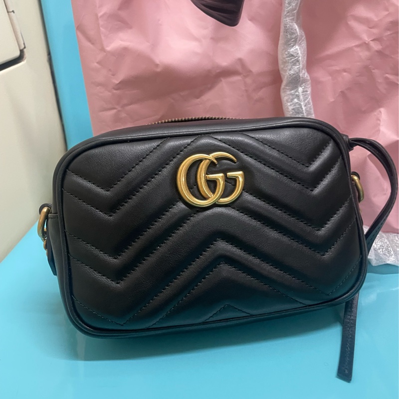 GUCCI 黑馬夢marmont 相機包 小款 mini-3