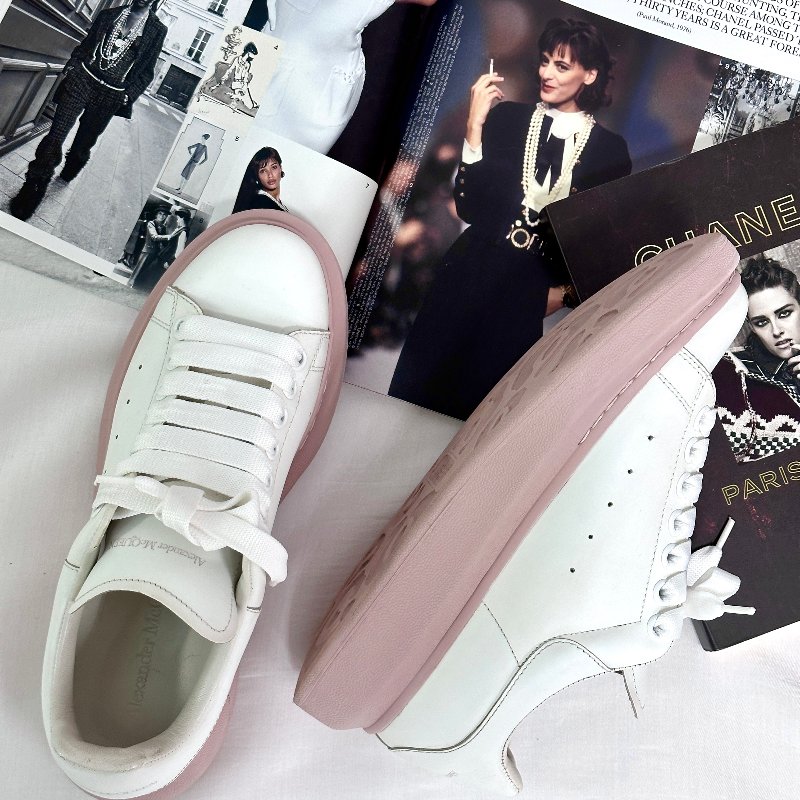 Alexander McQueen 麥昆粉底小白鞋-0
