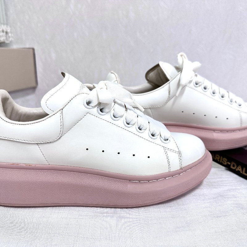 Alexander McQueen 麥昆粉底小白鞋-4