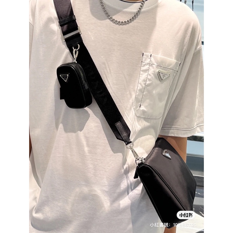 PRADA Nylon Cross-Body Hobo Bag 黑尼龍 三合一斜背包-5