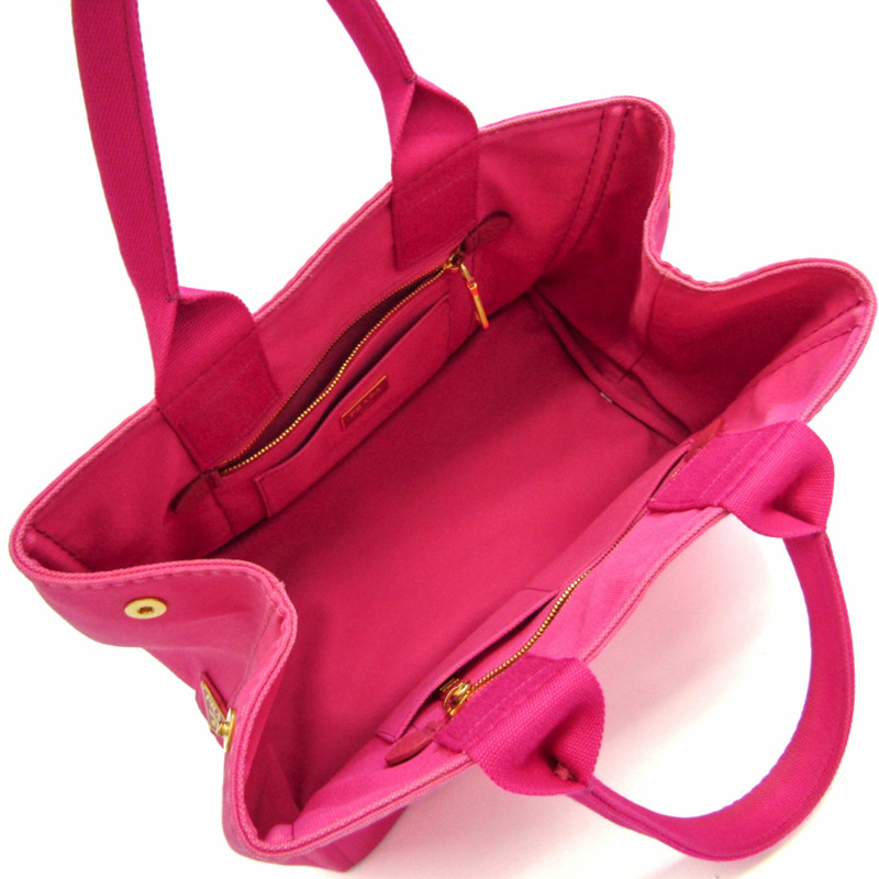 【日本直送】Prada Canapa 女士帆布托特包粉色-2