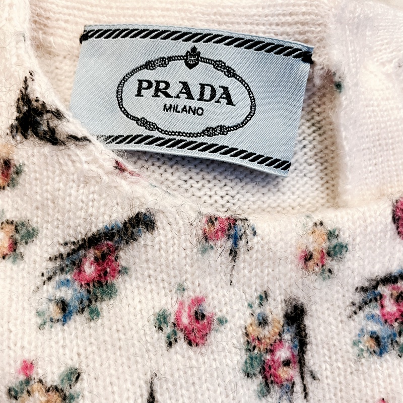PRADA花與鳥 針織毛衣-7