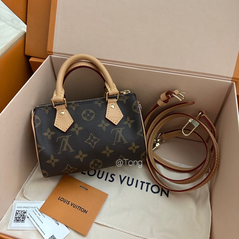 [全新現貨]LV Nano Speedy 老花款-0