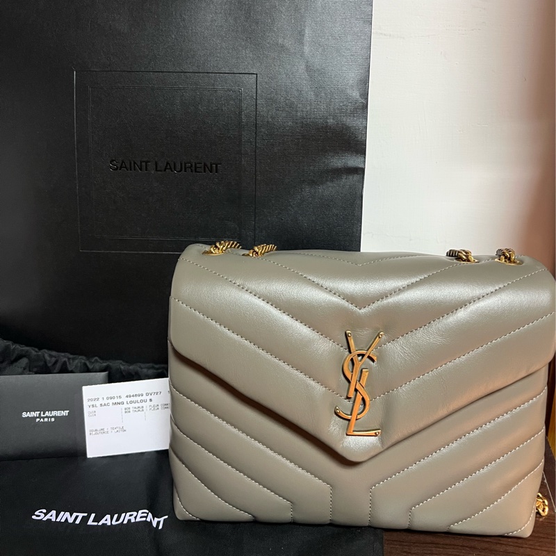 YSL SAINT LAURENT LOULOU灰棕色-1