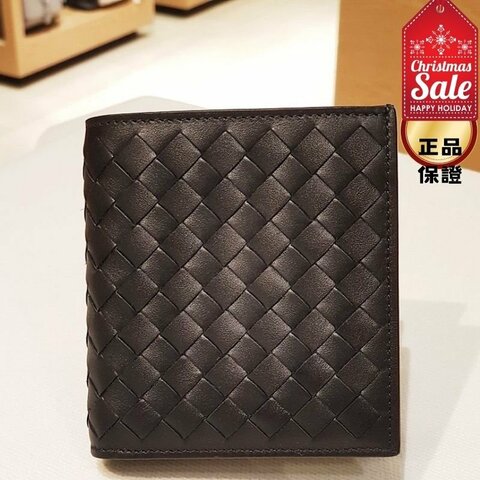 🎊佳節特賣🎁Bottega Veneta 222338 男款小牛皮 編織對開 6卡短夾 黑色/ BV短夾