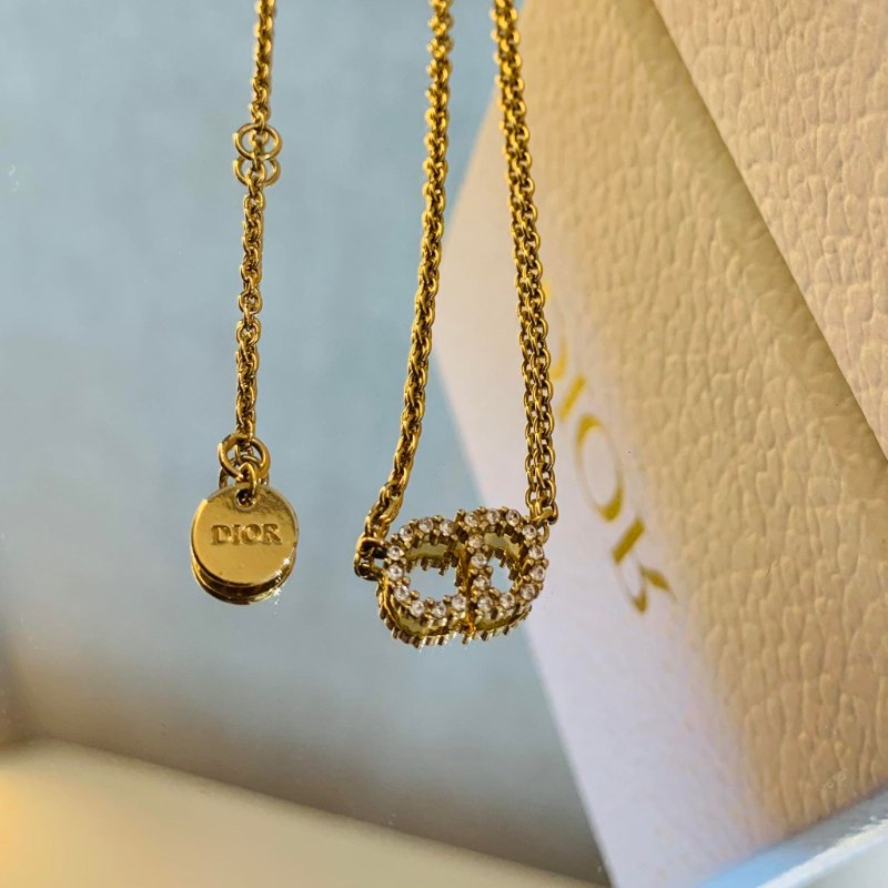 DIOR CD水鑽字母項鍊 全新商品-0