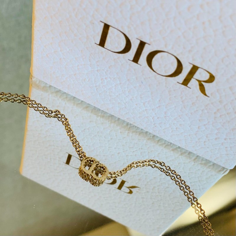 DIOR CD水鑽字母項鍊 全新商品-1