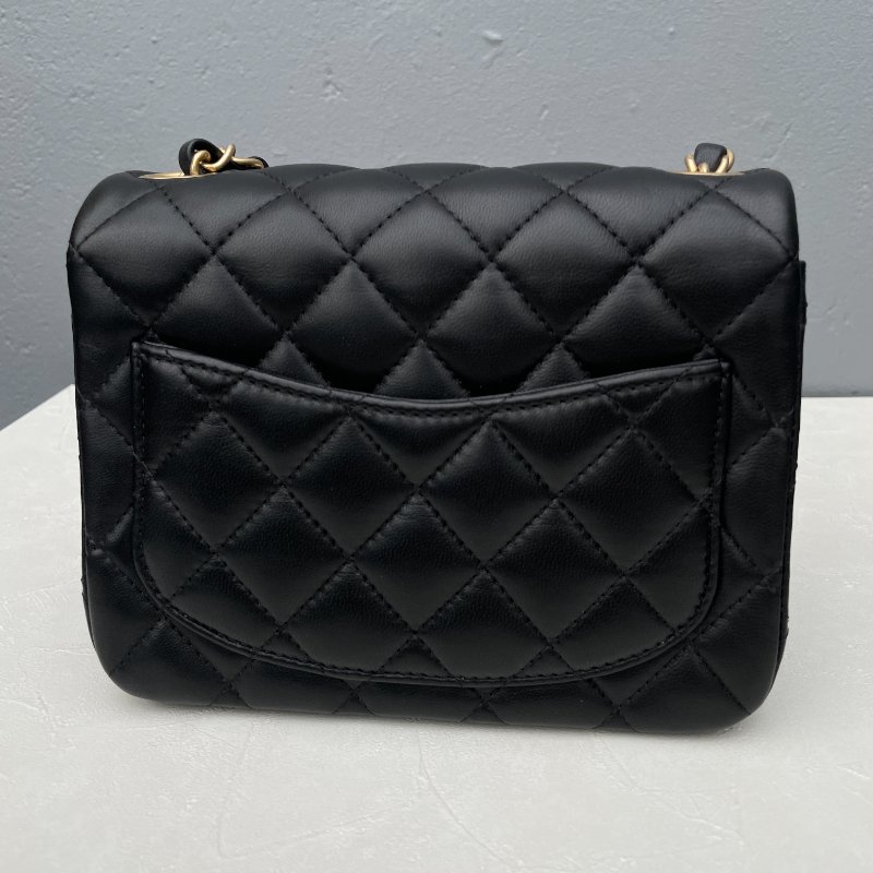 全新 CHANEL 小方胖 方胖子 限量款 霧金色金屬釦 17cm-4