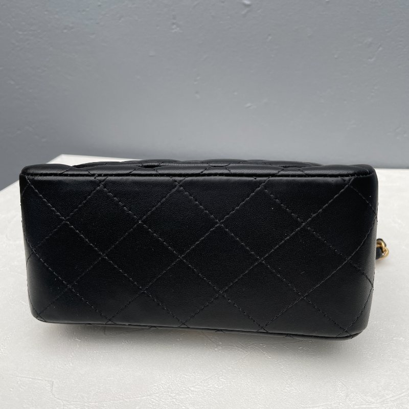 全新 CHANEL 小方胖 方胖子 限量款 霧金色金屬釦 17cm-5