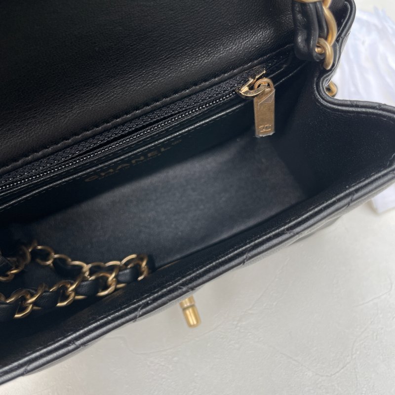 全新 CHANEL 小方胖 方胖子 限量款 霧金色金屬釦 17cm-6
