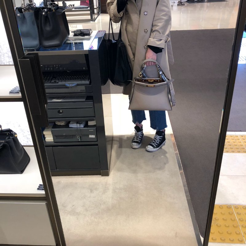 Fendi peekaboo 大象灰中號-9