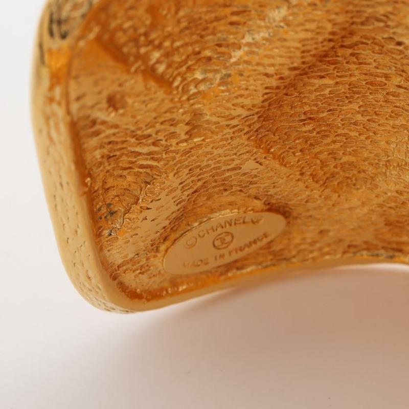 【日本直送】 中古CHANEL[B]菱格紋 手環 鍍金 金色 vintage-2