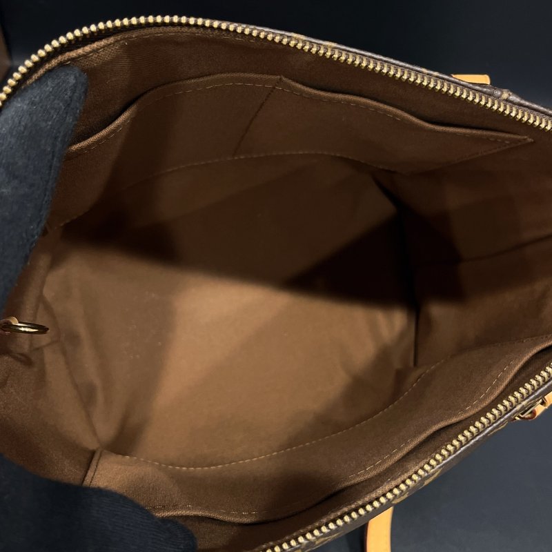 Louis Vuitton LV 老花字紋 小款 口袋天心包/側肩包/購物包-10