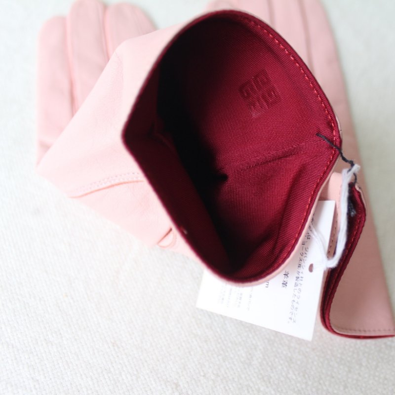/庫存新品/Givenchy嫩粉羊皮手套-5
