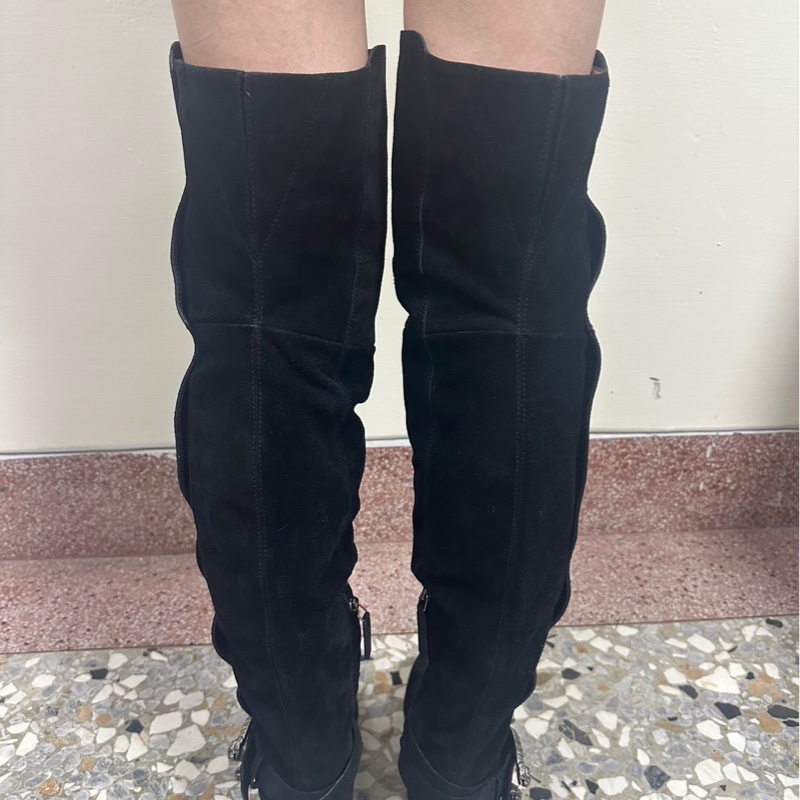 全新Gucci麂皮高筒靴/長筒靴/馬靴/過膝靴-1