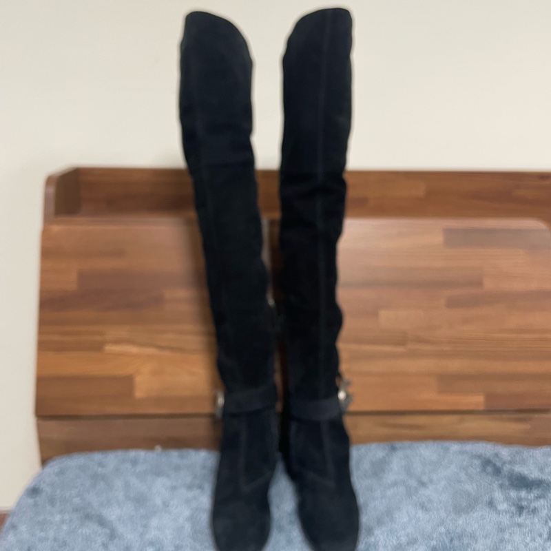 全新Gucci麂皮高筒靴/長筒靴/馬靴/過膝靴-4