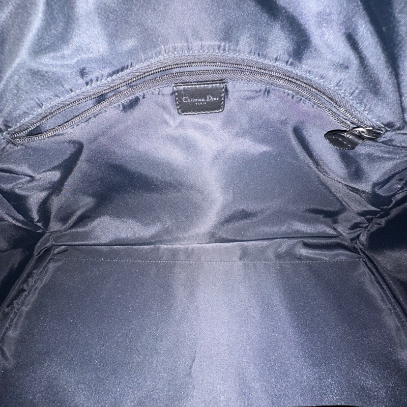 Dior 藍色 老花帆布波士頓包 35cm-7