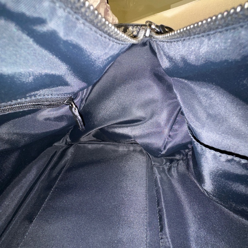 Dior 藍色 老花帆布波士頓包 35cm-11