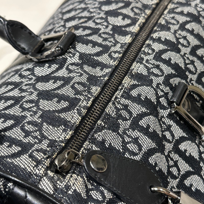 Dior 藍色 老花帆布波士頓包 35cm-18