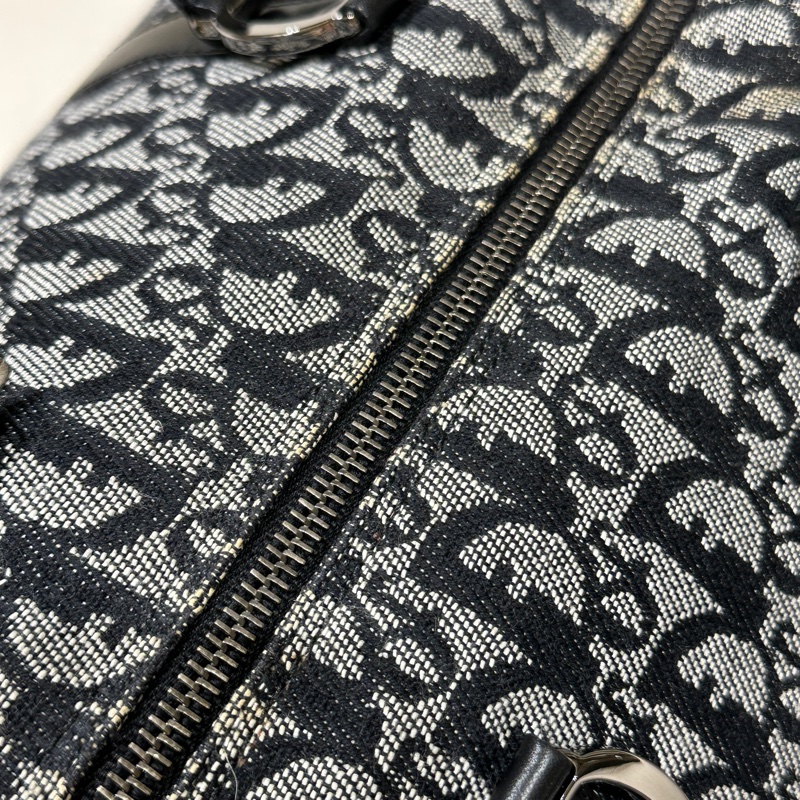 Dior 藍色 老花帆布波士頓包 35cm-19