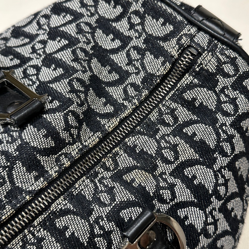 Dior 藍色 老花帆布波士頓包 35cm-20