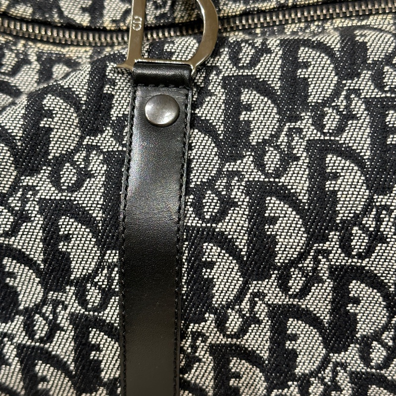 Dior 藍色 老花帆布波士頓包 35cm-31