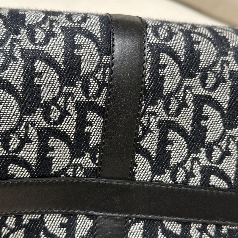 Dior 藍色 老花帆布波士頓包 35cm-36