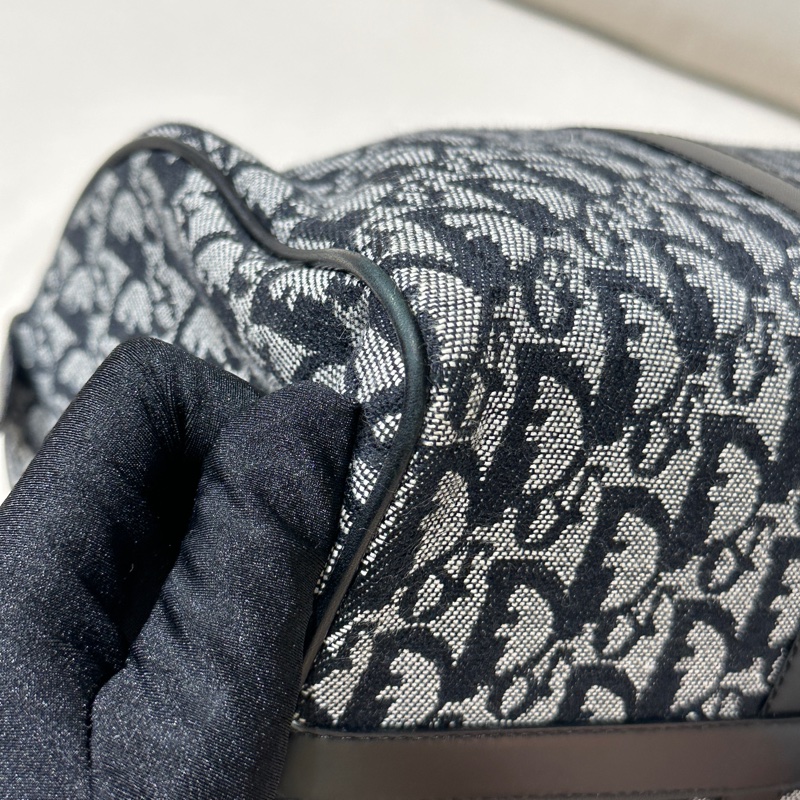 Dior 藍色 老花帆布波士頓包 35cm-39