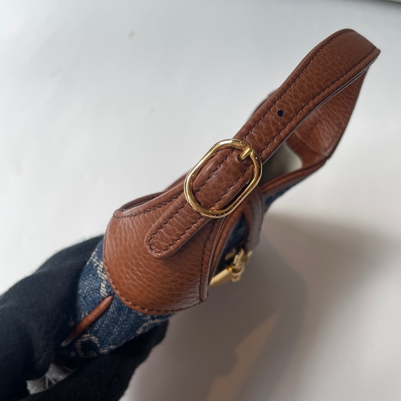 Gucci Jackie 1961 mini丹寧兩用包-5