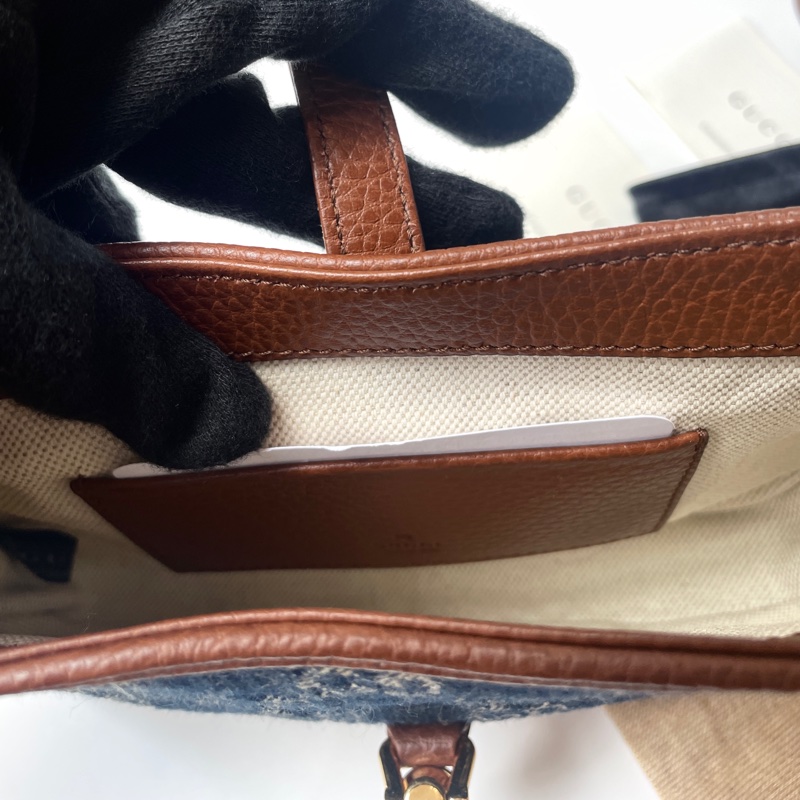 Gucci Jackie 1961 mini丹寧兩用包-6