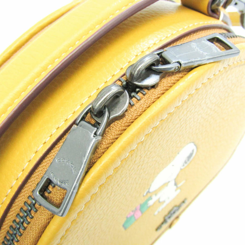 【日本直送】Coach COACH × PEANUTS CF290 女士皮革手提包,單肩包 深黃色-6