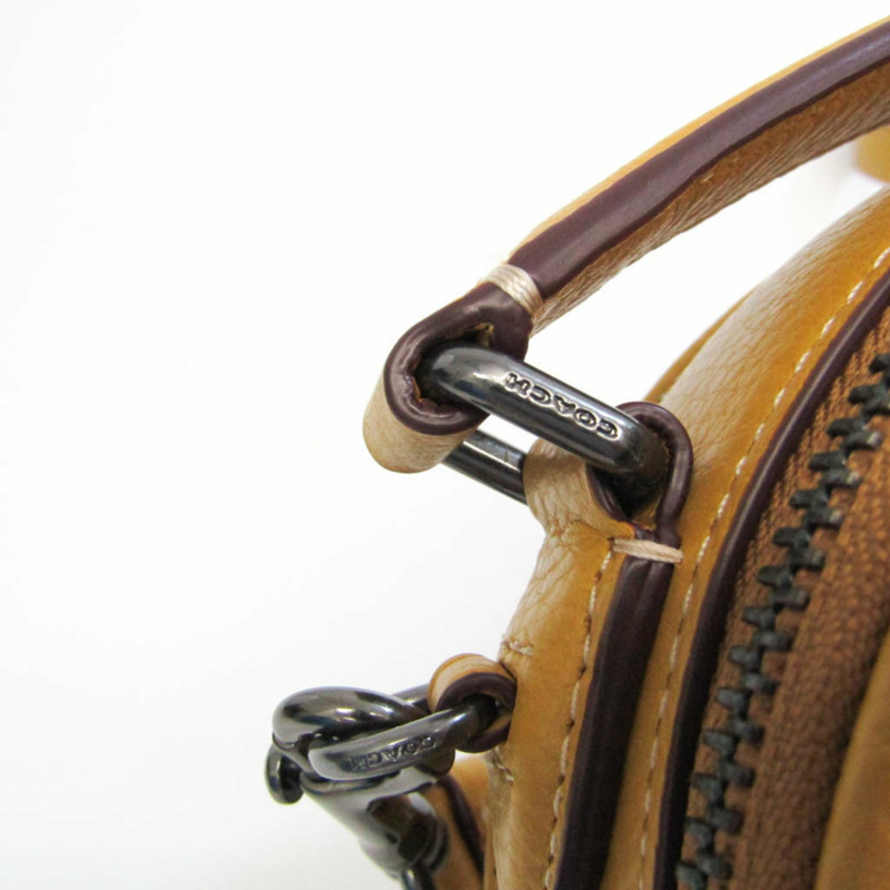 【日本直送】Coach COACH × PEANUTS CF290 女士皮革手提包,單肩包 深黃色-7