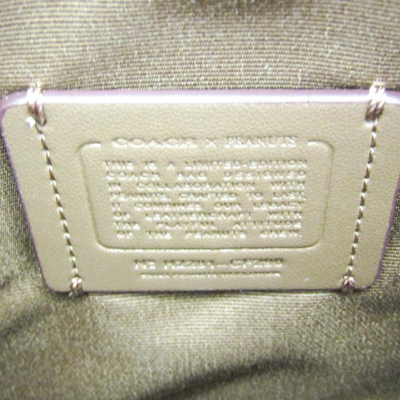 【日本直送】Coach COACH × PEANUTS CF290 女士皮革手提包,單肩包 深黃色-9