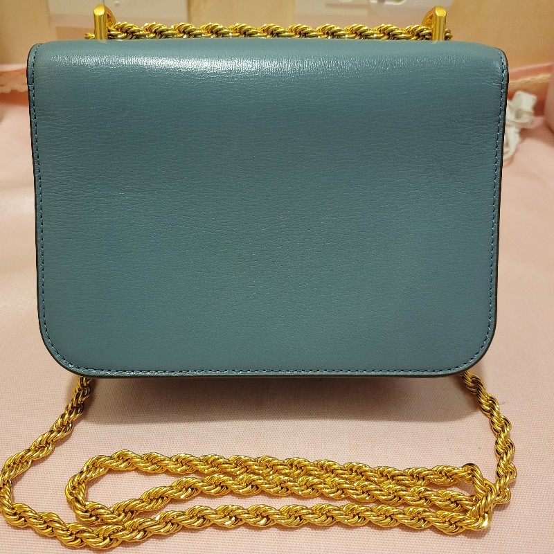 TORY BURCH Eleanor 專櫃款金磚灰藍色-1