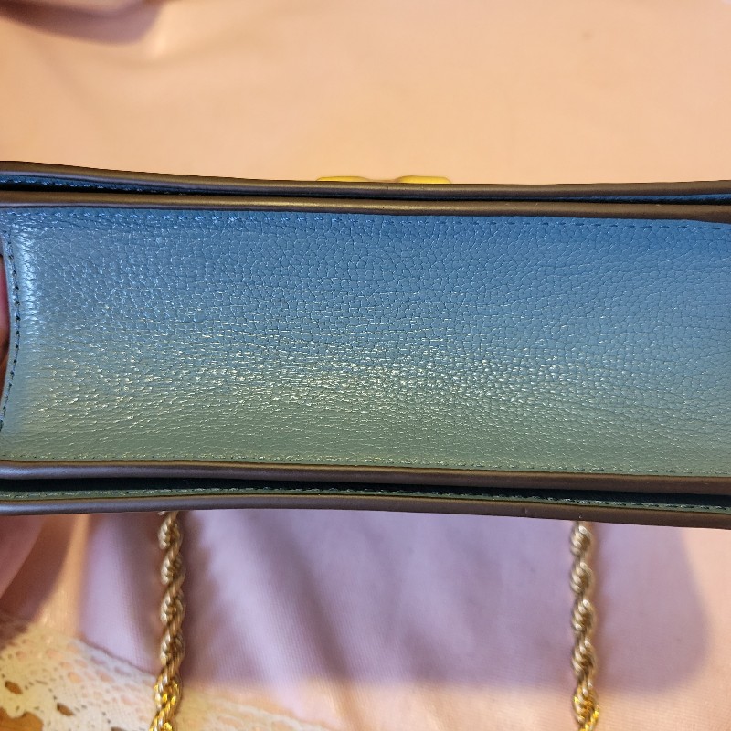 TORY BURCH Eleanor 專櫃款金磚灰藍色-3