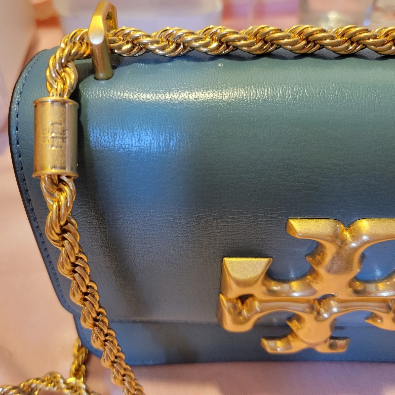 TORY BURCH Eleanor 專櫃款金磚灰藍色-6